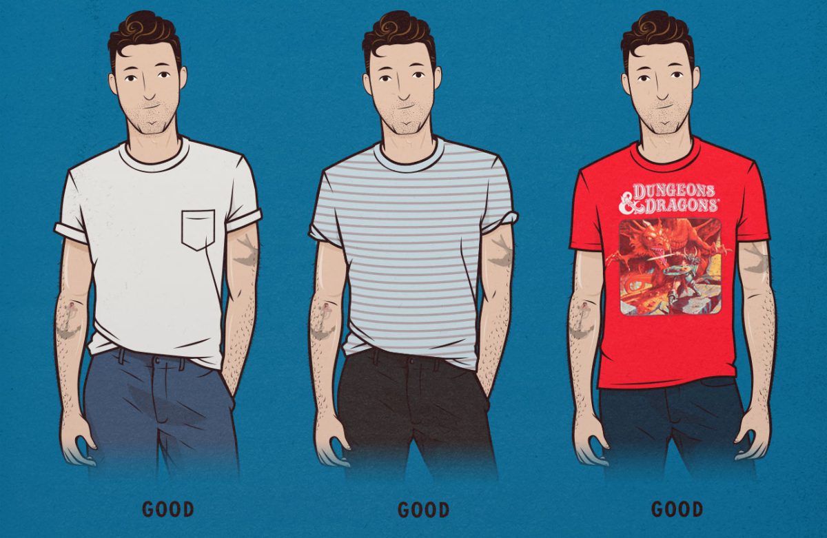 تیشرت مناسب برای افراد لاغر 1 تیشرت مناسب برای افراد لاغر