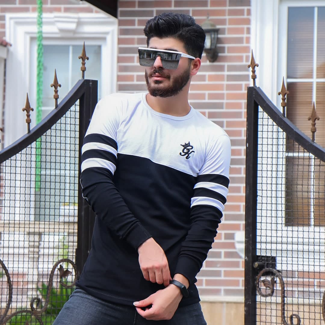 تیشرت آستین بلند را با چی ست کنیم؟ 2 تیشرت آستین بلند مردانه پاییزه