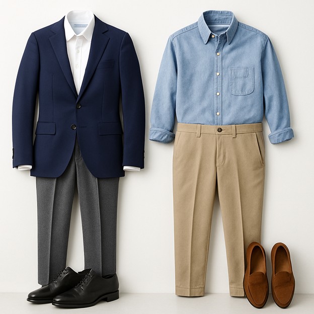 ست کردن شلوار پارچه ای مردانه با استایل رسمی