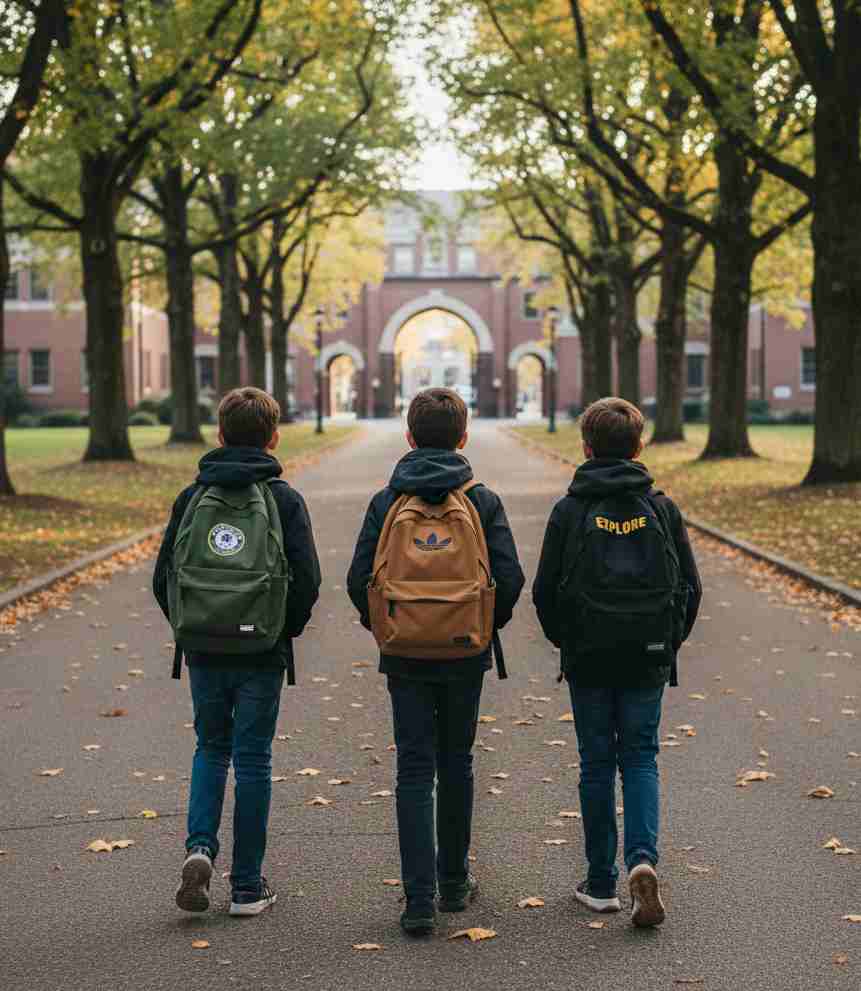 ست کردن لباس با کوله پشتی مدرسه