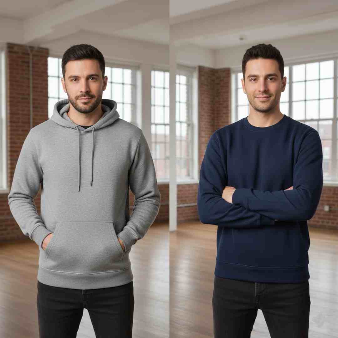 فرق هودی و سویشرت مردانه چیست؟ 1 فرق هودی و سویشرت مردانه