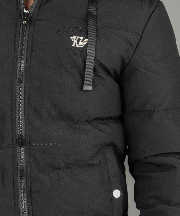                                                                         مشکی سفید زمستانه کاپشن 0135  - تصویر 3