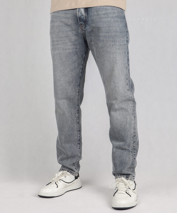 شلوار جین مام استایل مردانه آبی چرک 6070