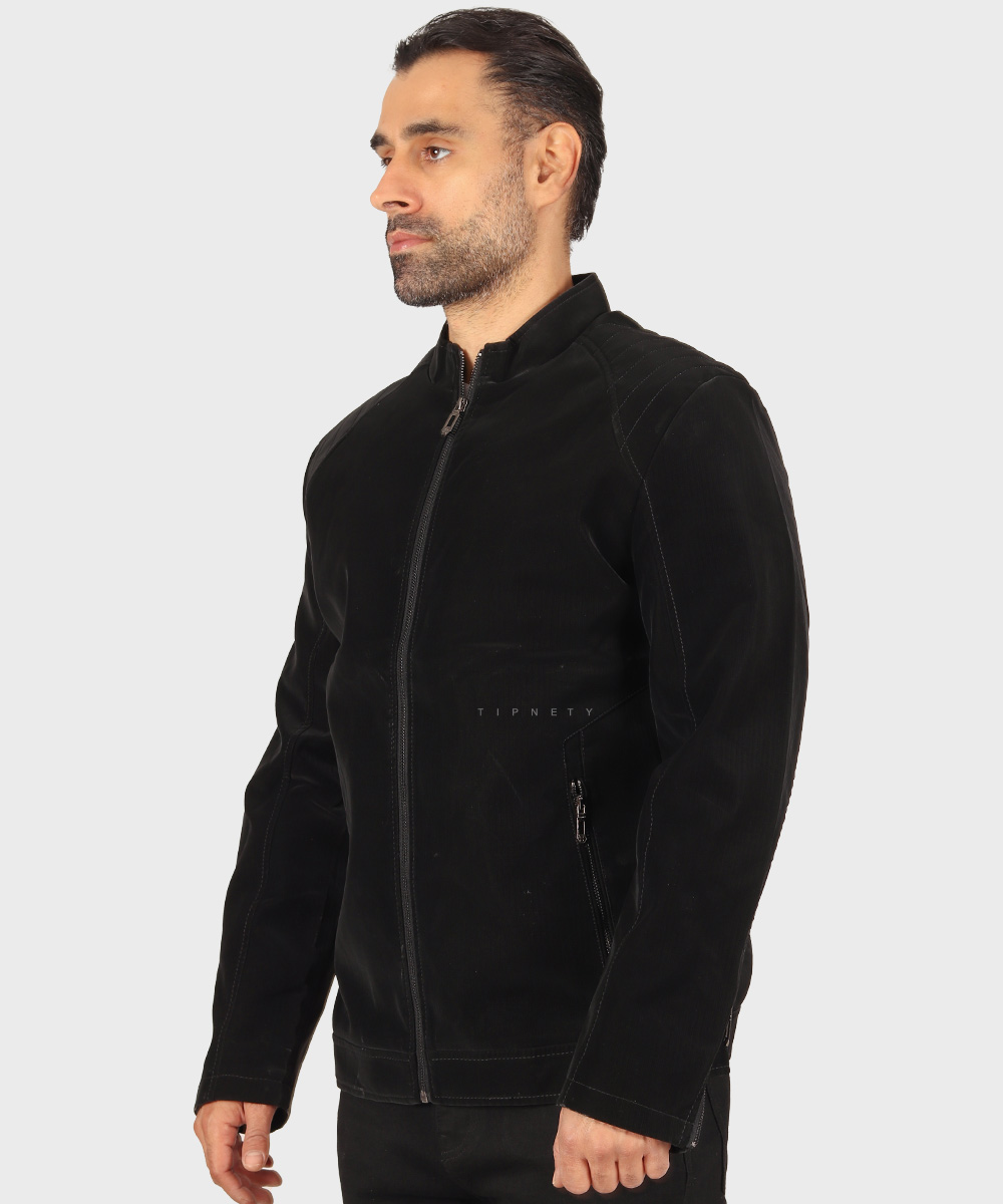                 سبز کرم مشکی زمستانه کت چرم 6015  - تصویر 11