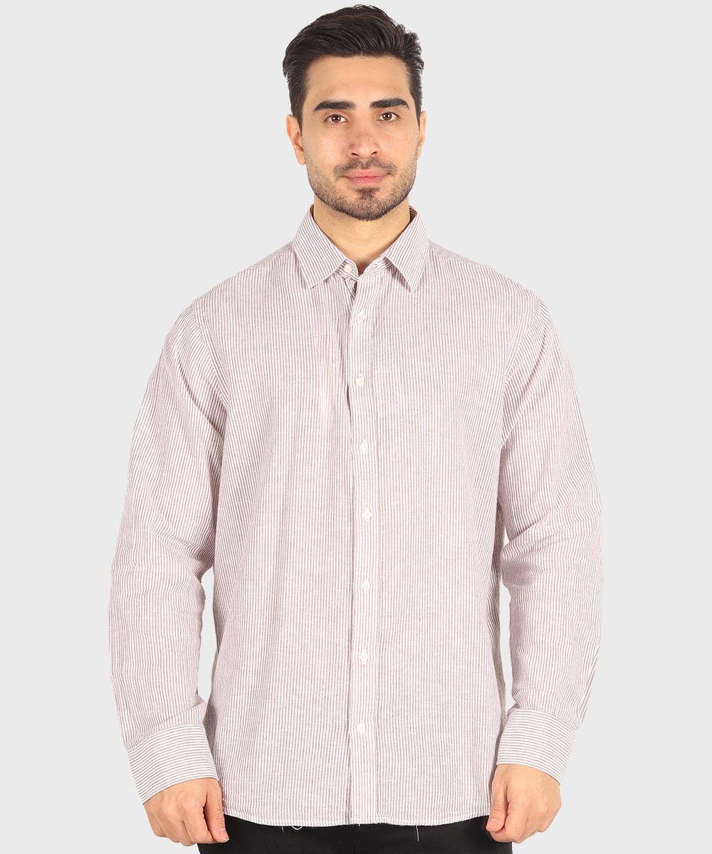 پیراهن مردانه لینن راه راه برند تیپ 5509