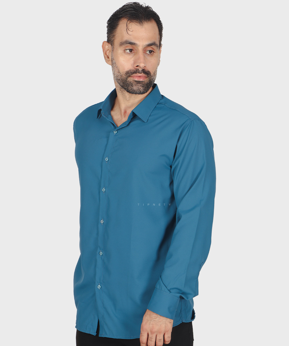 پیراهن سفید مردانه آستین بلند 0900