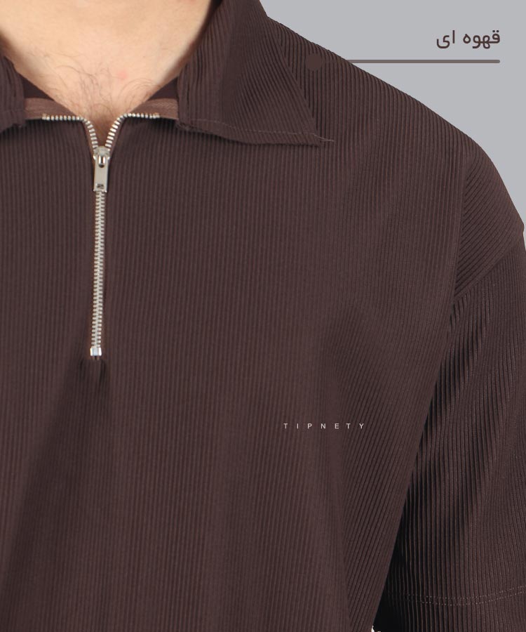                                                                                                                                                                                                                                                 کرم سفید مشکی کله غازی قهوه ای صدری طوسی تیشرت یقه دار 1703  - تصویر 8
