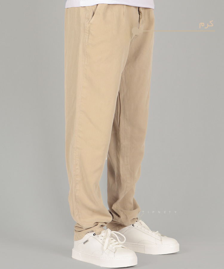           تیره   سورمه ای لجنی کرم مشکی کرم تیره شلوار پارچه ای اسلش 0127  - تصویر 9