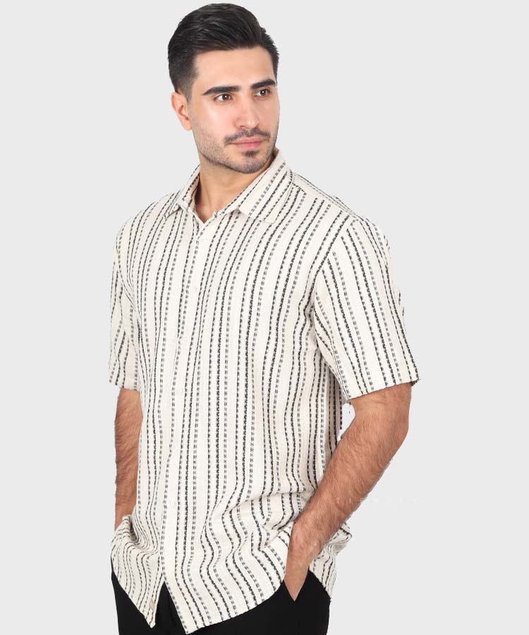                                 سبز کرم طوسی تیره پیراهن لش 4346  - تصویر 10