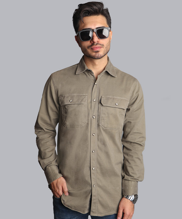                                                                                                                                                                                                                                                                                                                   خاکی سورمه ای طوسی روشن قهوه ای نخودی کرم نفتی فرمی پاییزه پیراهن 3020  - تصویر 6