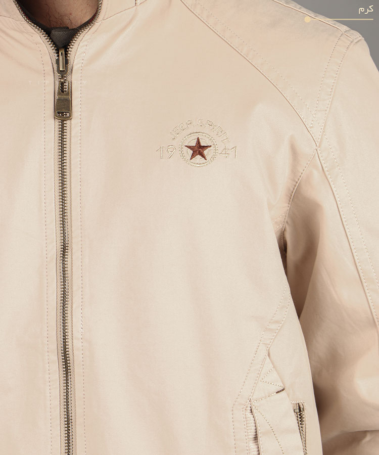                                                                                                                                             کرم شتری سبز مشکی زمستانه کت کتان 9822  - تصویر 2