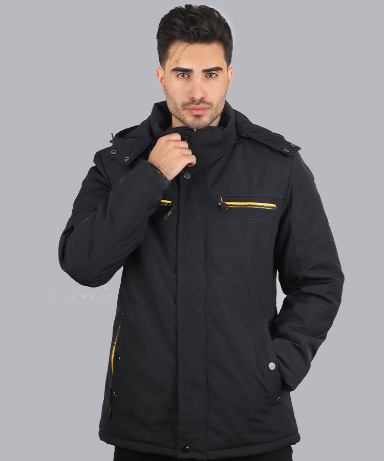 کاپشن مردانه سورمه ای 8656