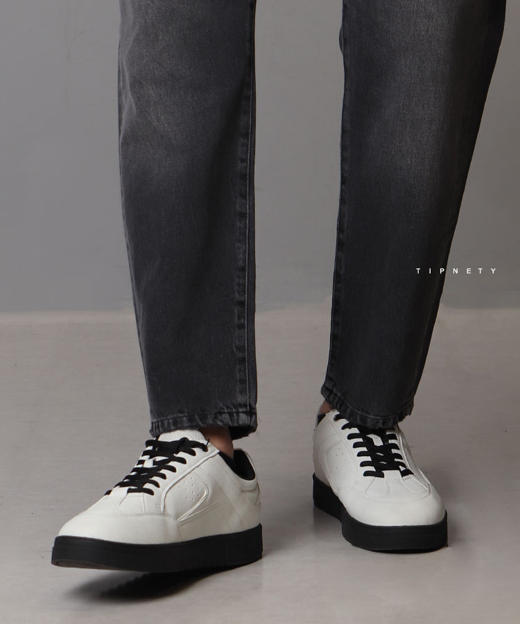 کفش کتونی سفید لژ مشکی برند زارا 7201