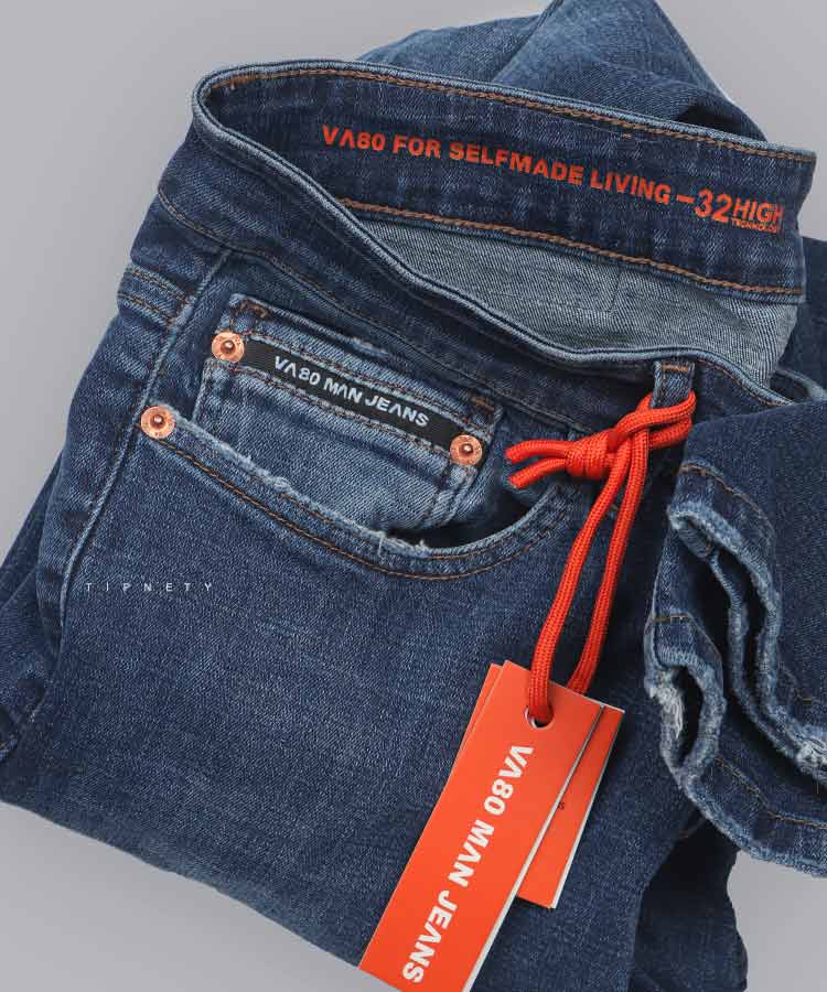 شلوار جین اسکینی مردانه آبی تیره 6030