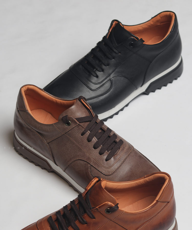                                   خاکی عسلی مشکی کفش کژوال 5209  - تصویر 3