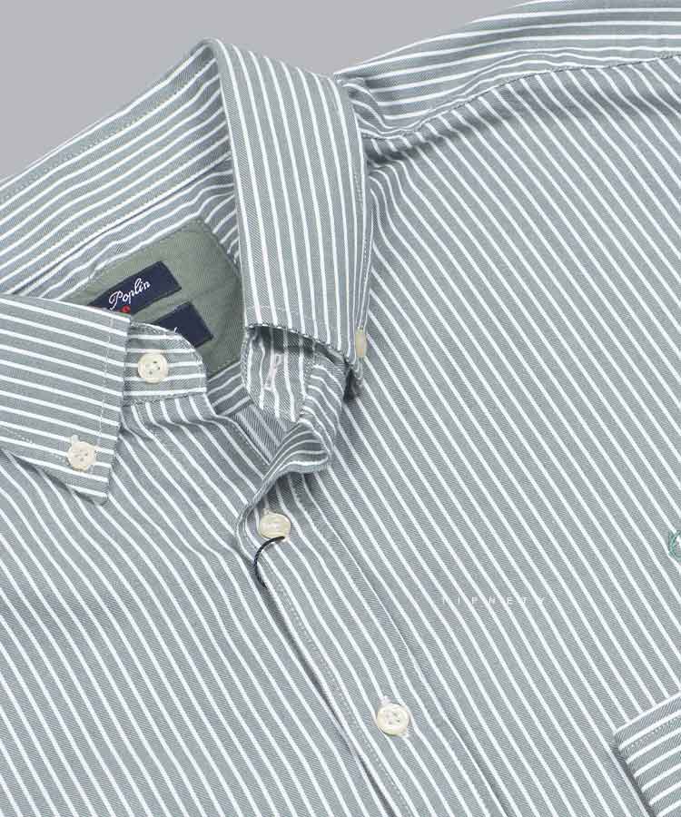                         طوسی آبی تیره دودی سورمه ای سبز پیراهن آستین بلند کلاسیک 4301  - تصویر 3