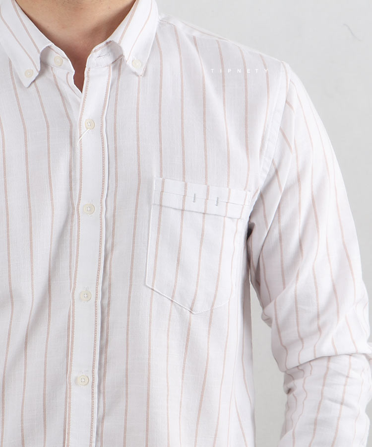                             کرم پیراهن آستین بلند فیت 8824  - تصویر 3