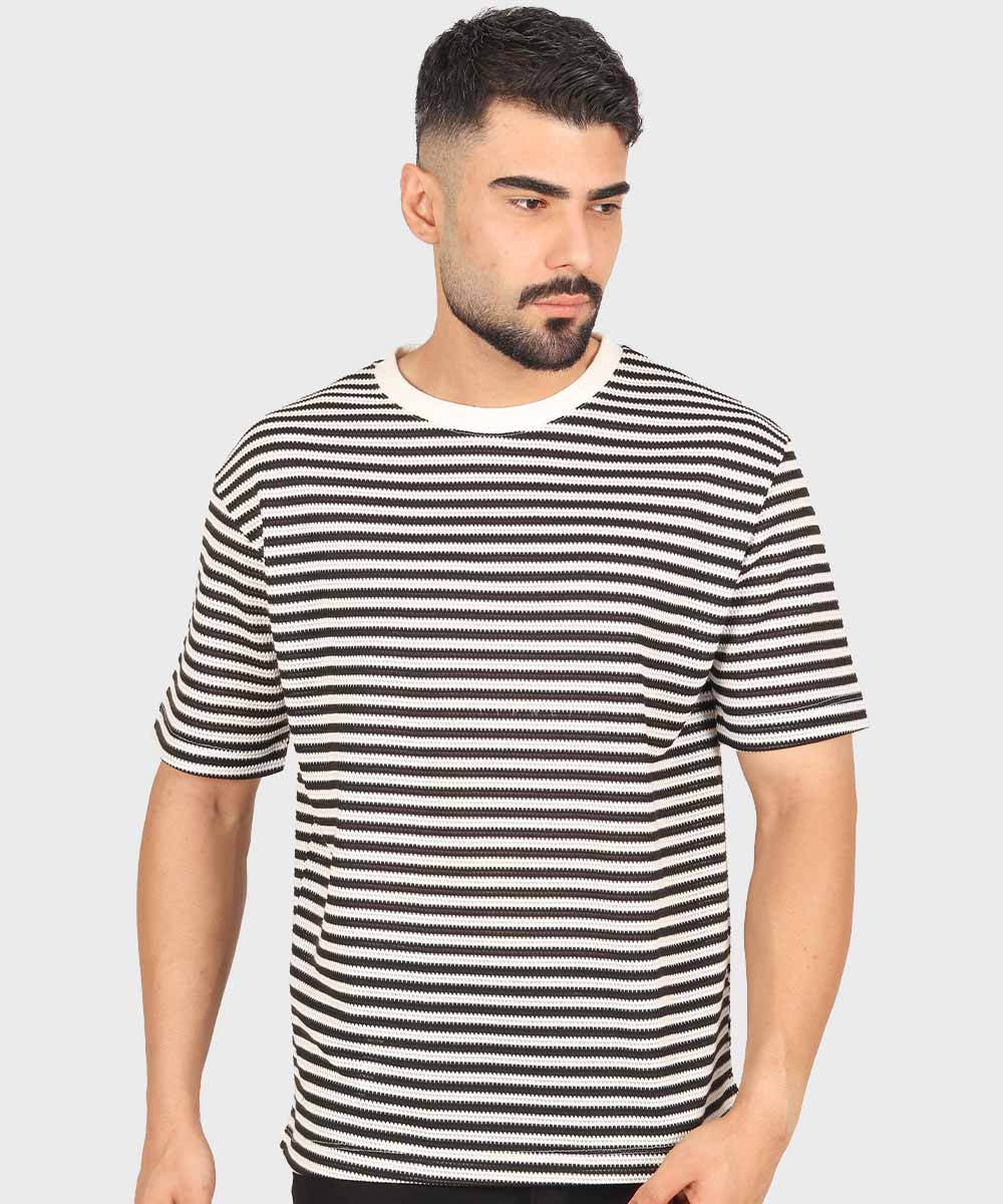         طوسی کرم مشکی تیشرت لش 1667  - تصویر 3