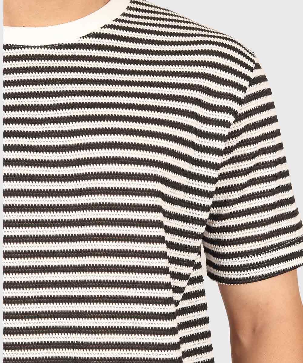         طوسی کرم مشکی تیشرت لش 1667  - تصویر 5