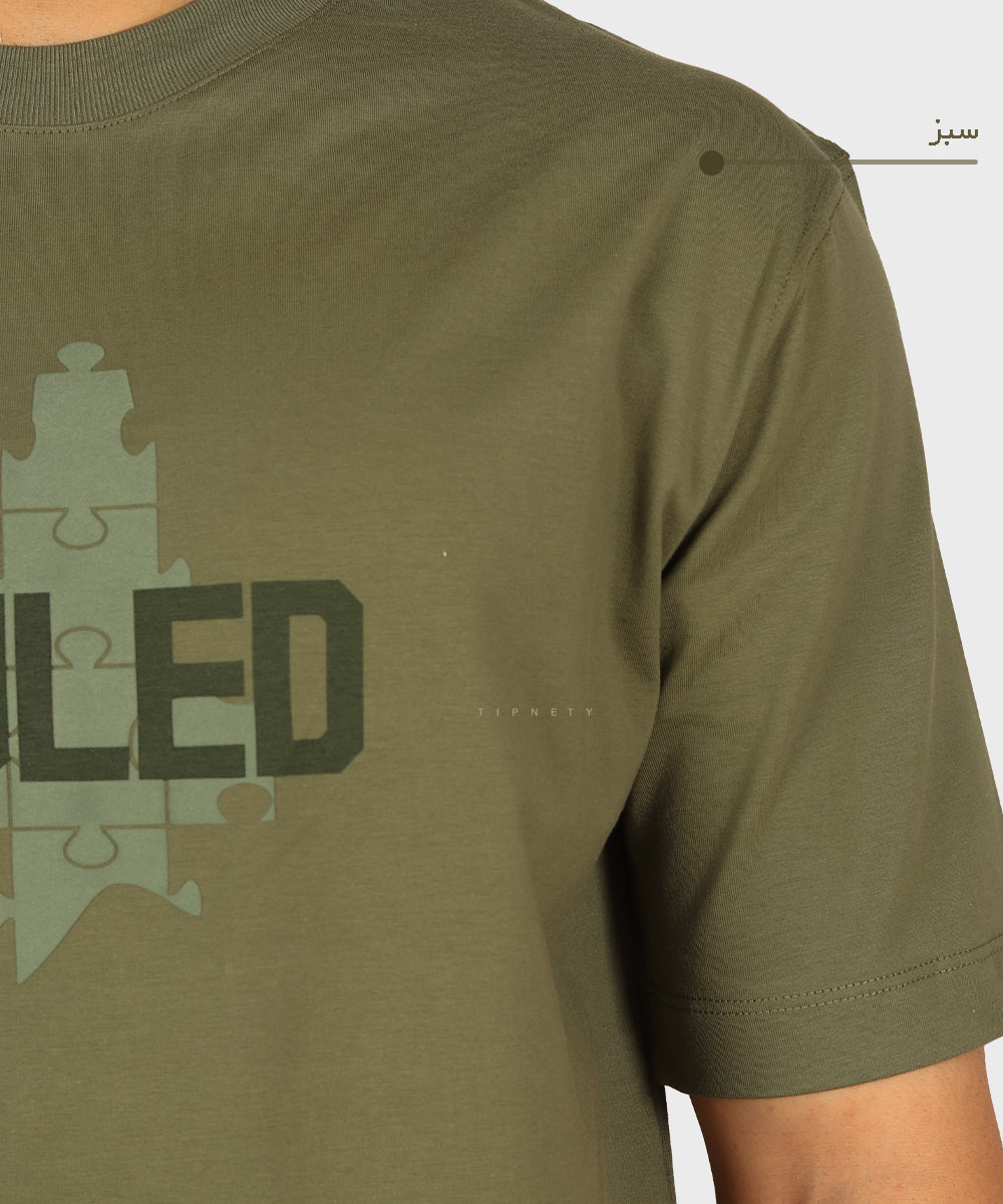                         سبز طوسی روشن گلبهی تیشرت لش 1692  - تصویر 7