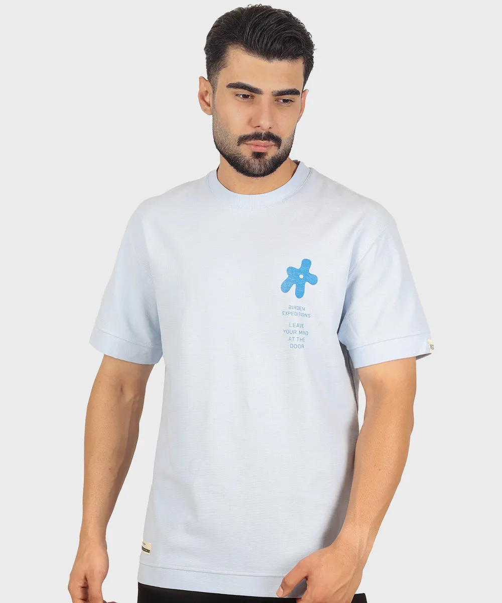                                                                                                                                                                   لجنی شیری مشکی نوک مدادی صدری سورمه ای کرم آبی روشن تیشرت چاپی 4209  - تصویر 4