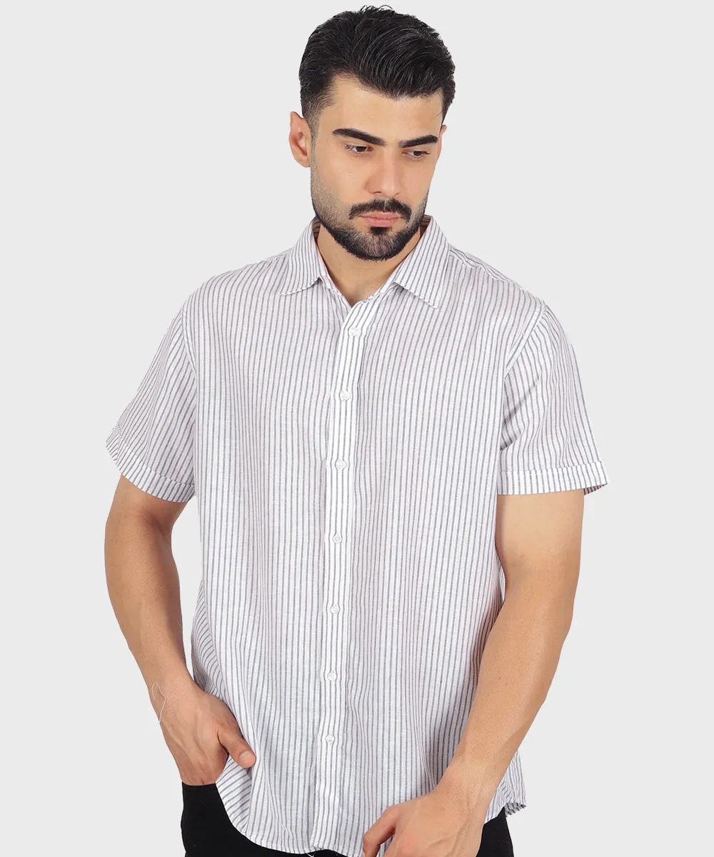 سبز طوسی تیره آبی پیراهن آستین کوتاه فیت 1427  - تصویر 4