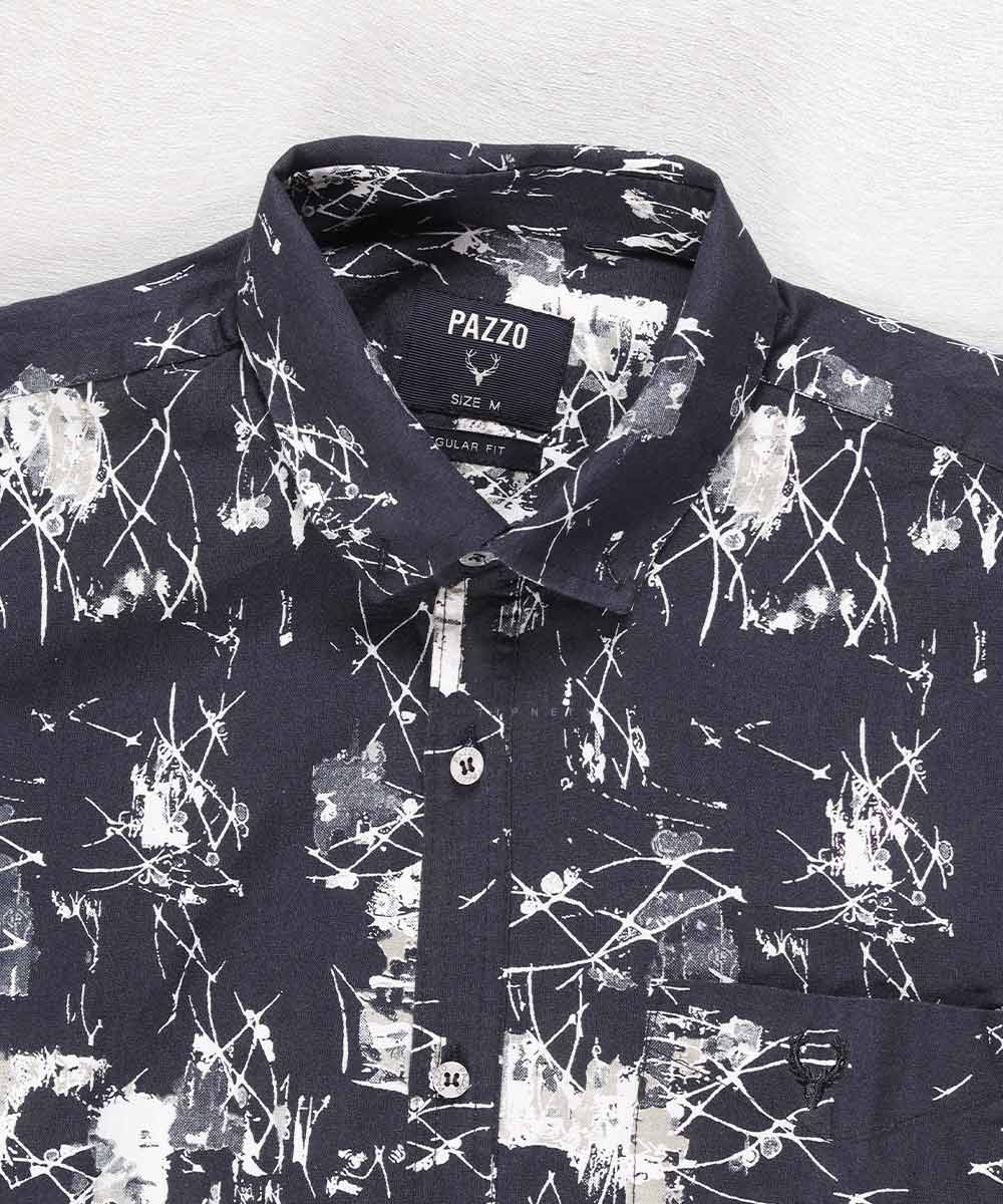                   لجنی سورمه ای پیراهن آستین کوتاه کلاسیک 5506  - تصویر 12