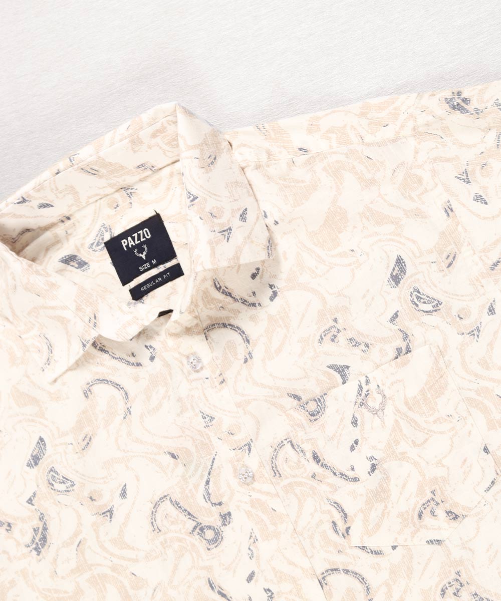                 کرم سبز طوسی پیراهن آستین کوتاه کلاسیک 5507  - تصویر 8