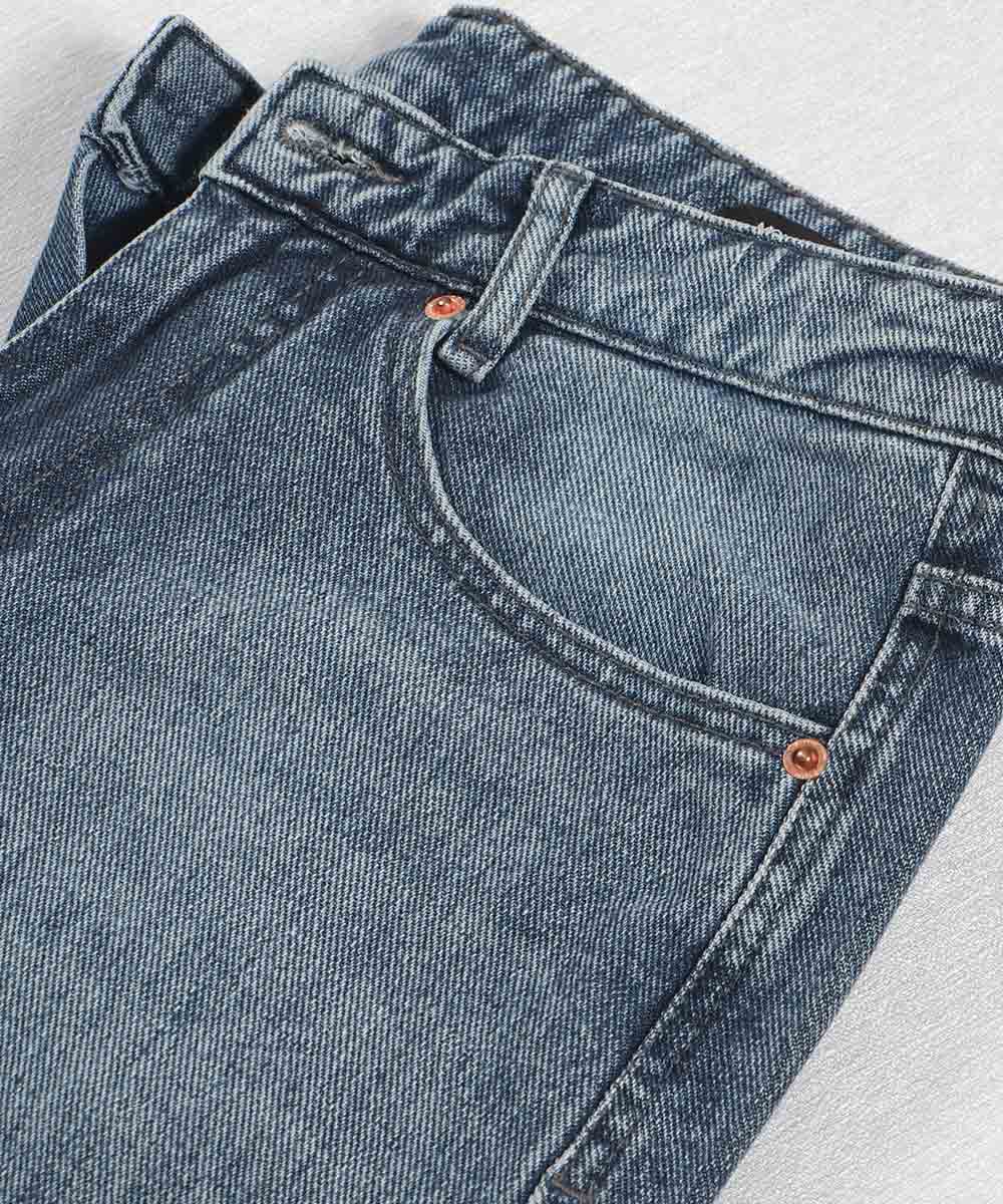       آبی روشن آبی تیره شلوار جین مام فیت 0668  - تصویر 5