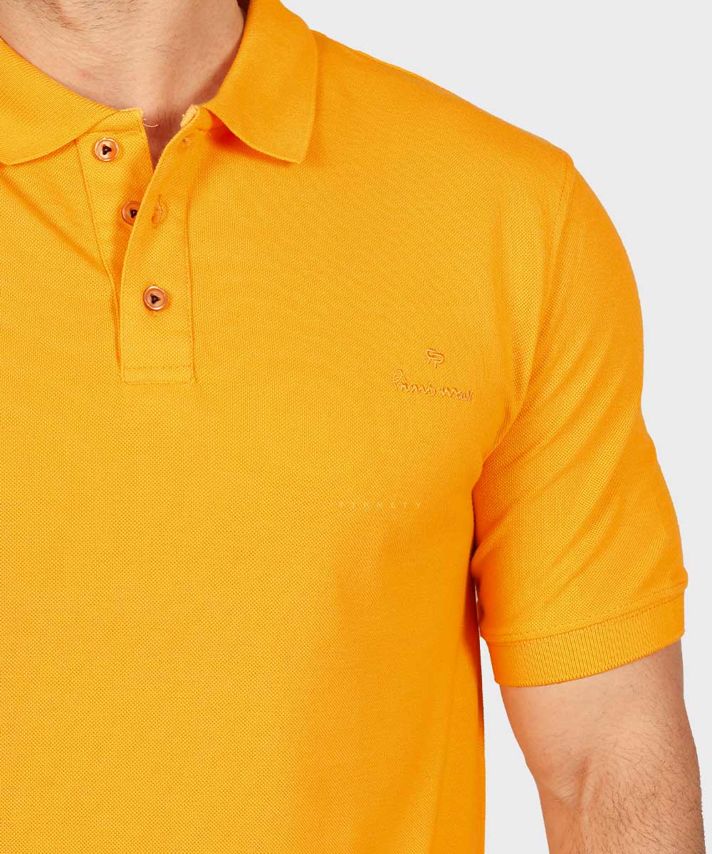                                     شکلاتی زرد تیشرت یقه دار 1408  - تصویر 3