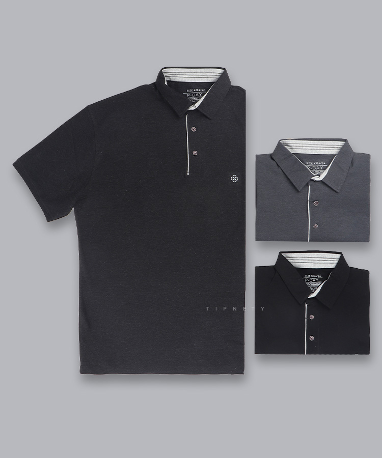 تیشرت یقه دار سایز بزرگ مردانه 6201