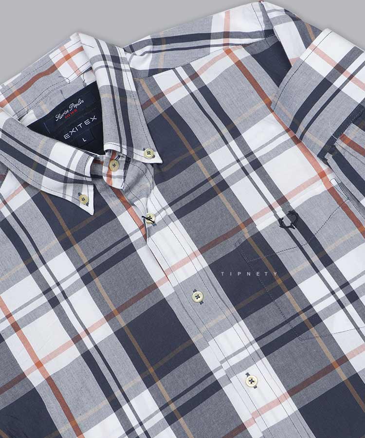 پیراهن آستین بلند مردانه چهارخانه 0963