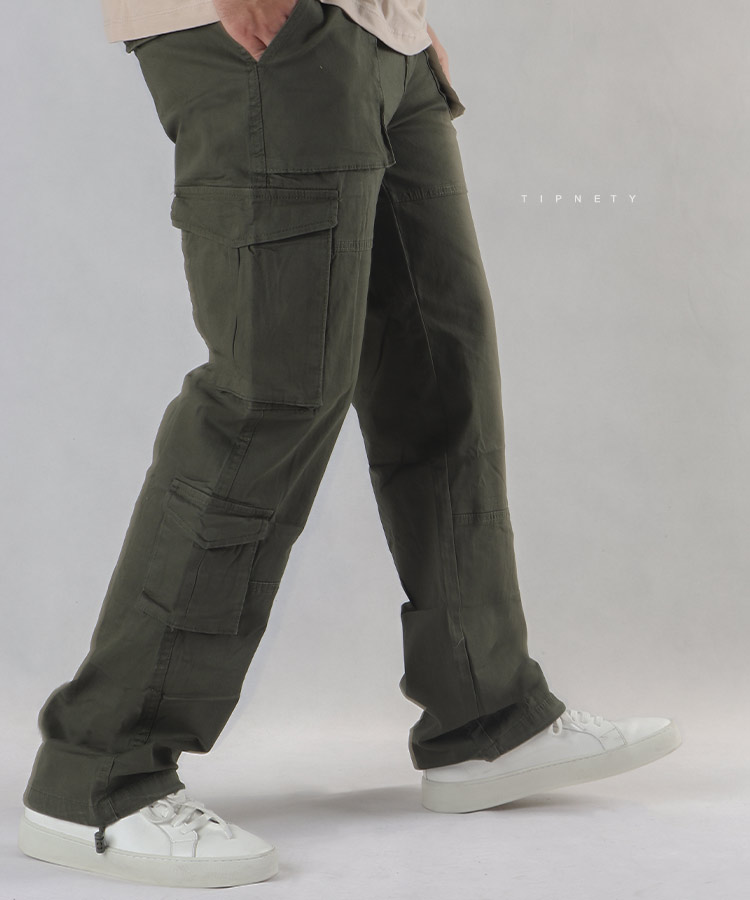                                                                                 مشکی سبز کرم شلوار جین اسلش 3631  - تصویر 6