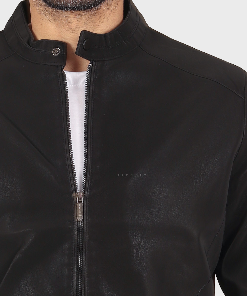                   مشکی عسلی زمستانه کت چرم 2428  - تصویر 4