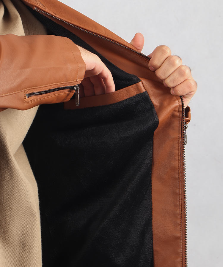                                                                         عسلی مشکی سبز زمستانه کت چرم 2333  - تصویر 6