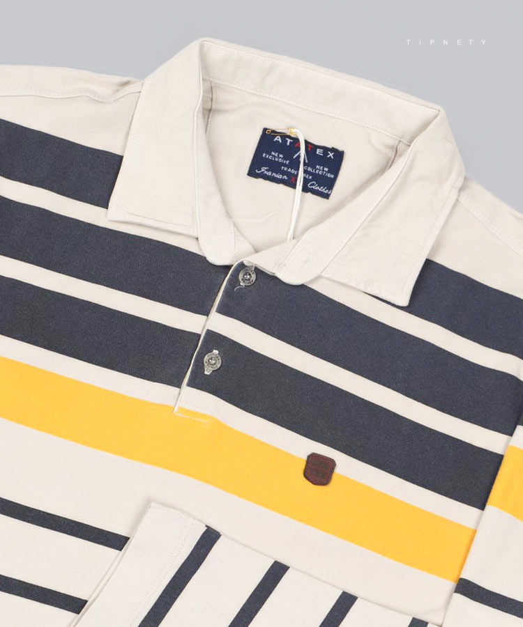 تیشرت یقه دار مردانه آستین بلند 1366