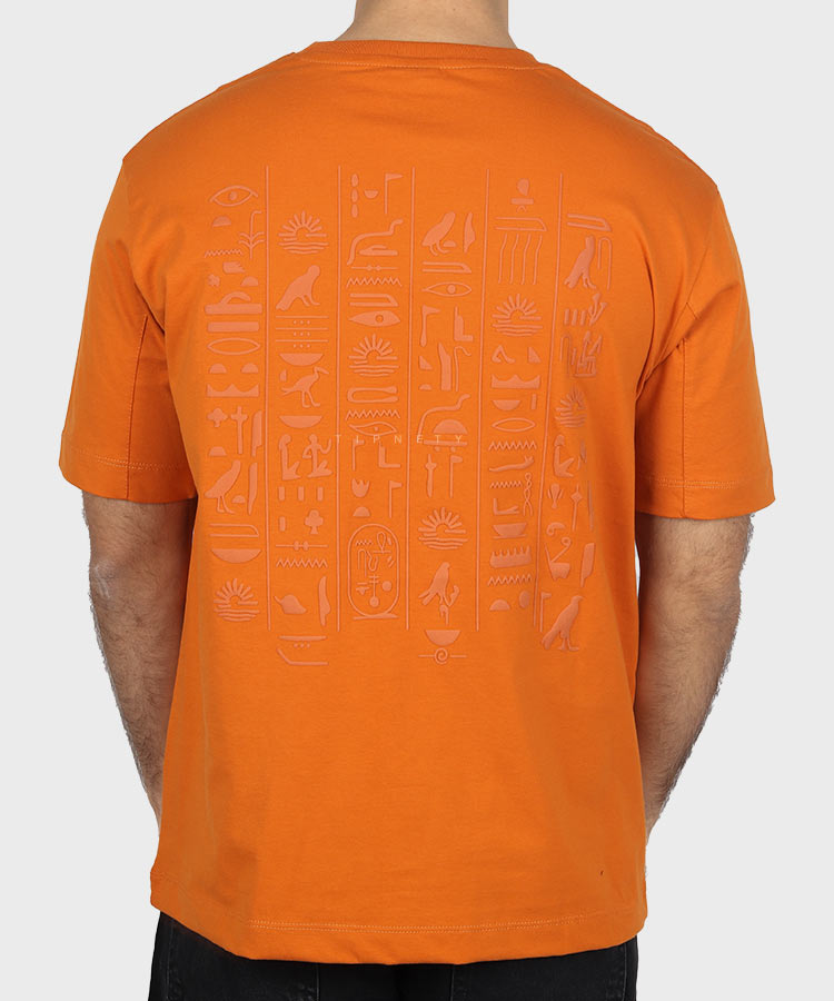                         طوسی روشن مشکی نارنجی تیشرت لش 1650  - تصویر 8