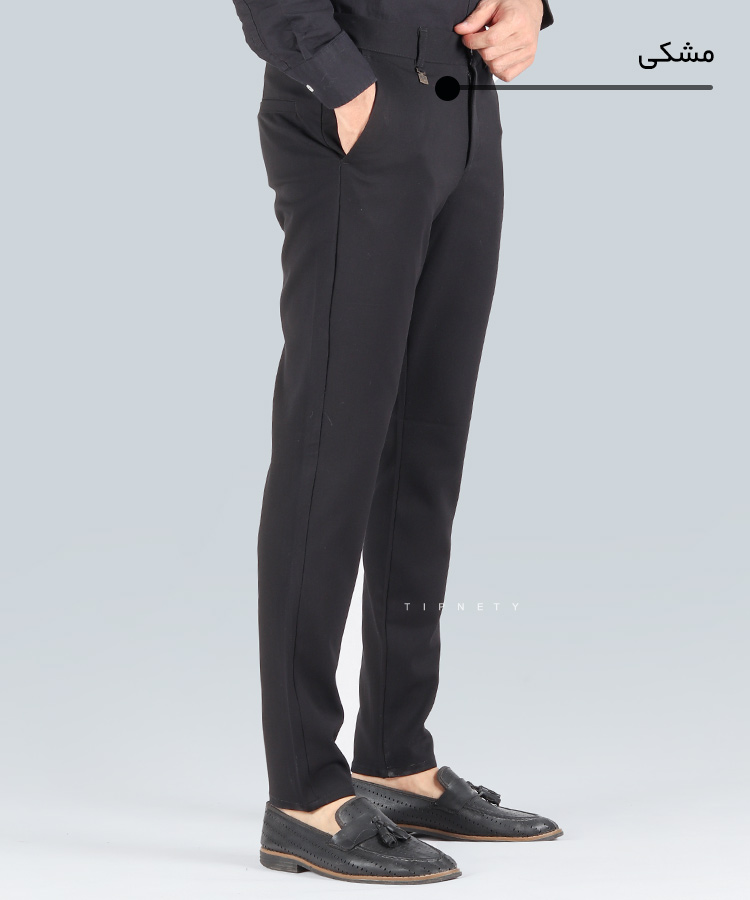                                     سبز شکلاتی طوسی سورمه ای مشکی شلوار پارچه ای فیت 5729  - تصویر 5