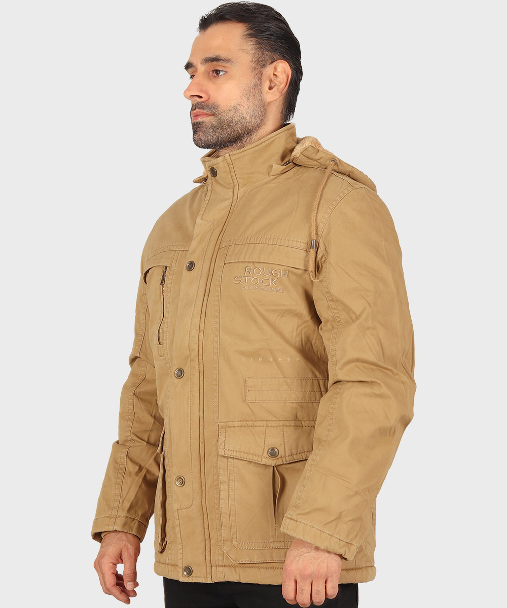                         مشکی لجنی شتری زمستانه کت کتان 8815  - تصویر 16