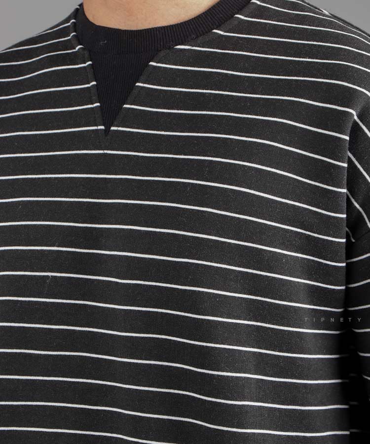                                                   لجنی ملانژ                                                     سفید مشکی پاییزه پلیور 1240  - تصویر 6