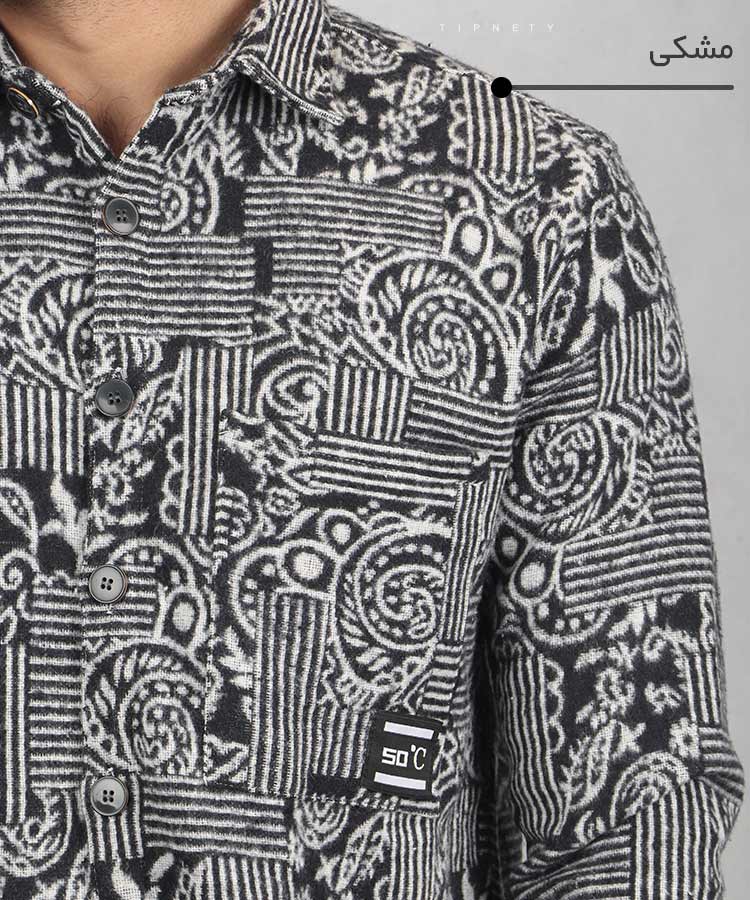                                                                                 مشکی طوسی حنایی پاییزه پیراهن 0739  - تصویر 4