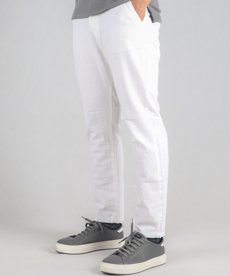                                                                                                                                             شکلاتی طوسی کرم مشکی یاسی سفید شلوار پارچه ای لینن 3622  - تصویر 4