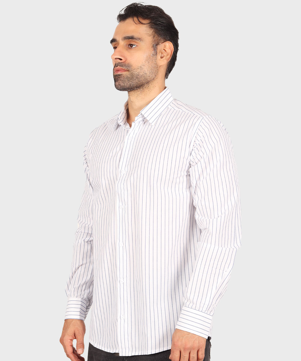                               طوسی دودی سفید آبی روشن پیراهن آستین بلند فیت 0346  - تصویر 10