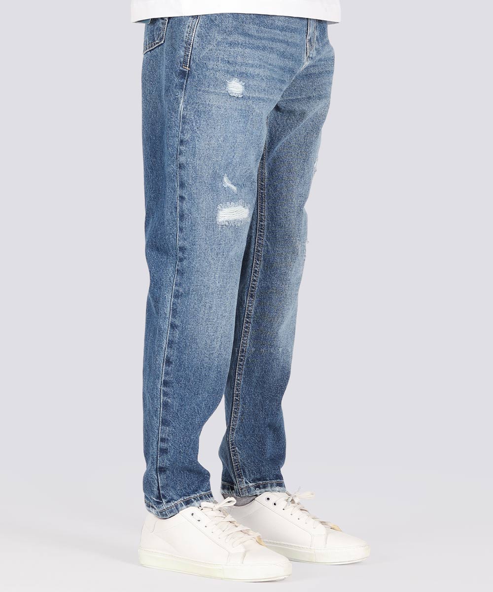     آبی شلوار جین مام فیت 3147  - تصویر 4