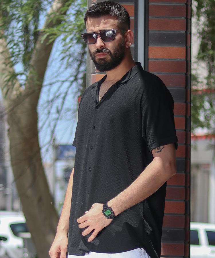 پیراهن یقه انگلیسی مردانه مراکشی 0910