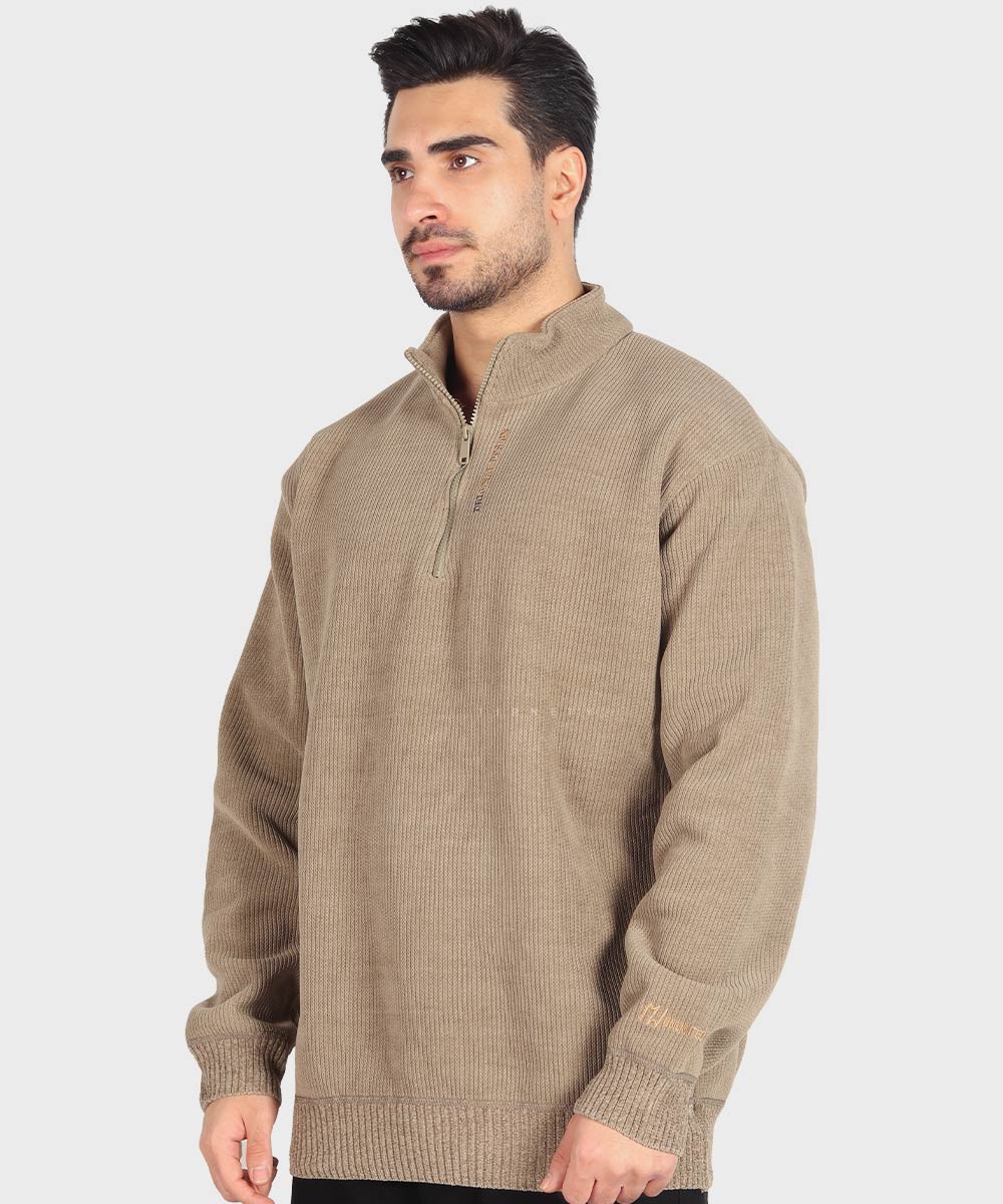 مشکی عسلی خاکی پاییزه پلیور 6095  - تصویر 9