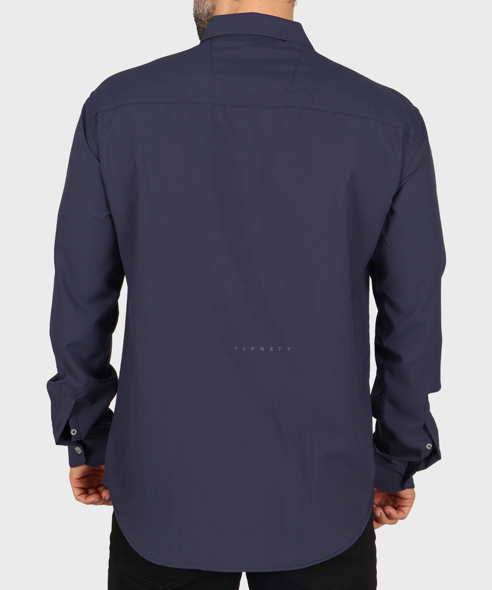                                           آبی روشن سبز مشکی یشمی یاسی نفتی پیراهن آستین بلند فیت 0939  - تصویر 9