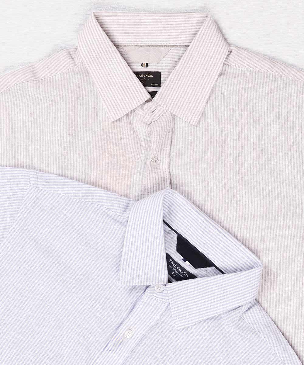 پیراهن لینن مردانه آستین کوتاه 1428