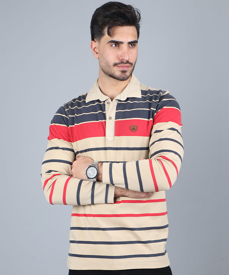 تیشرت یقه دار مردانه آستین بلند 1313