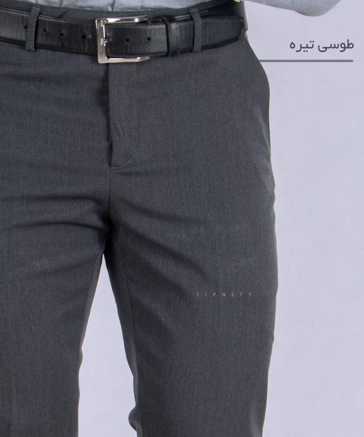                                                                                     مشکی شکلاتی کرم لجنی طوسی تیره سورمه ای شلوار پارچه ای راسته 0796  - تصویر 3